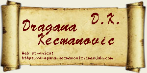 Dragana Kecmanović vizit kartica